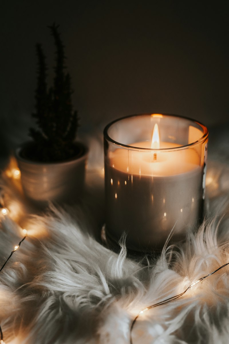 Warm memorial candlelight
